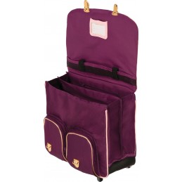 Cartable avec roulettes - Tann's - Cartable trolley 38 cm - 2 boucles - Inaya