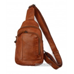Sacoche - Gianni Conti - Sac monobretelle - Cuir Vintage