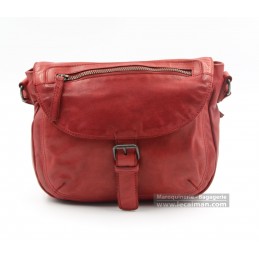 Sac bandoulière - Gianni Conti - Sac bandoulière à rabat cuir vintage