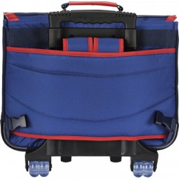 Cartable avec roulettes - Tann's - Cartable trolley 38 cm - Hugo bleu